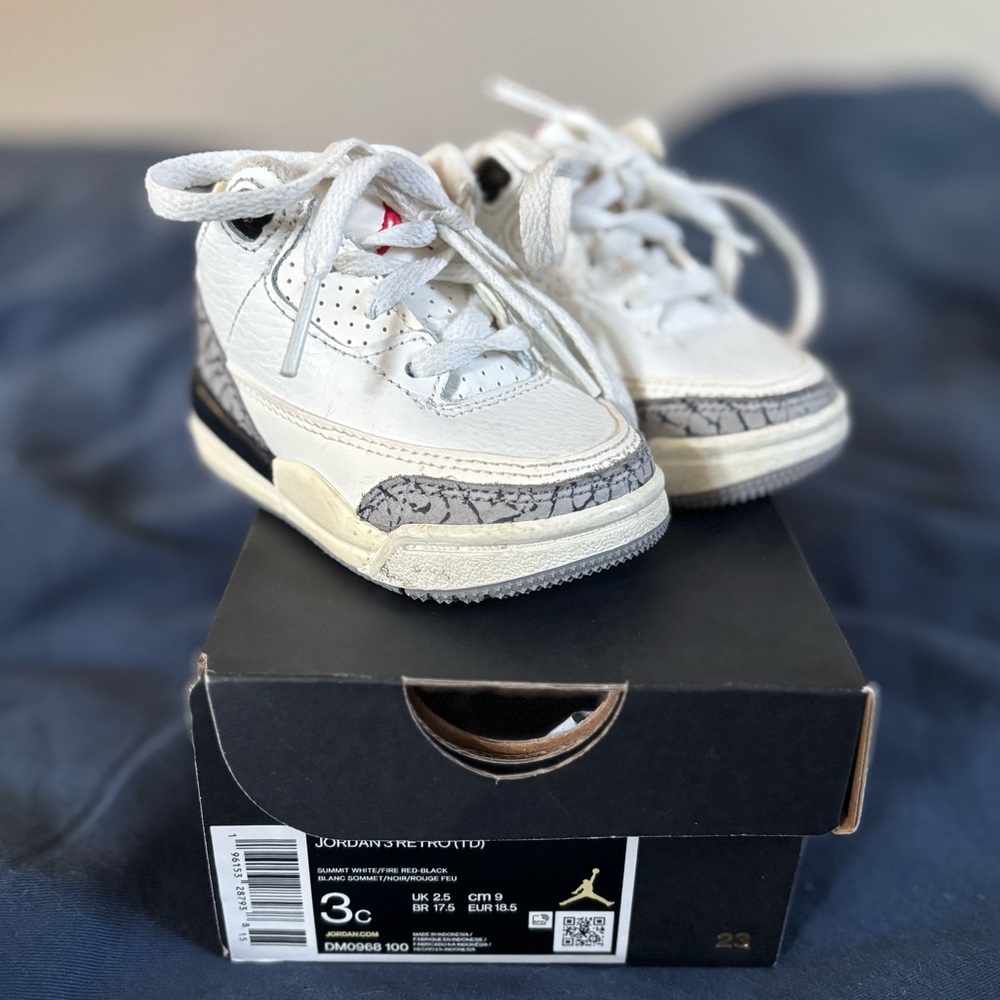EUC Jordan 3 Retro TD 3C “White Cement Reimagined”
